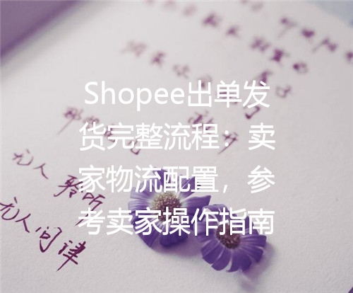 Shopee出单发货完整流程：卖家物流配置，参考卖家操作指南