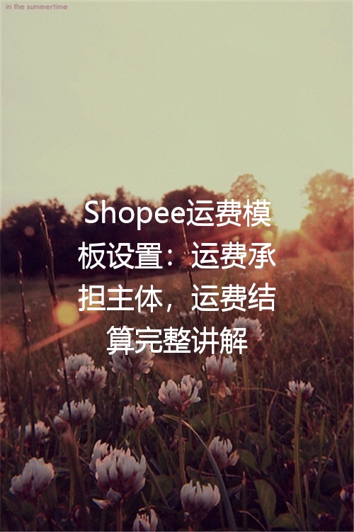 Shopee运费模板设置：运费承担主体，运费结算完整讲解