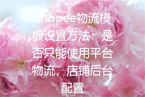 Shopee物流模板设置方法：是否只能使用平台物流，店铺后台配置