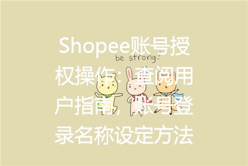 Shopee账号授权操作：查阅用户指南，账号登录名称设定方法