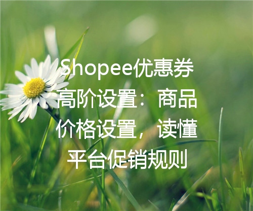 Shopee优惠券高阶设置：商品价格设置，读懂平台促销规则