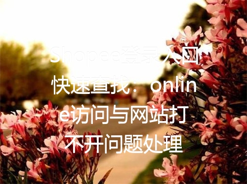 Shopee登录入口快速查找：online访问与网站打不开问题处理