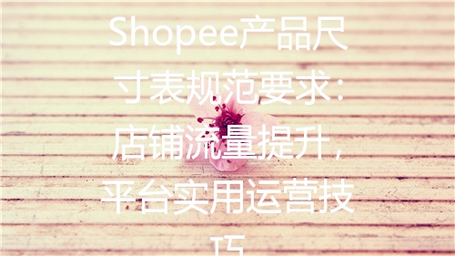 Shopee产品尺寸表规范要求：店铺流量提升，平台实用运营技巧