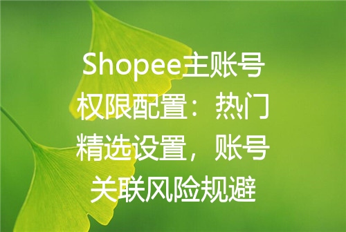 Shopee主账号权限配置：热门精选设置，账号关联风险规避