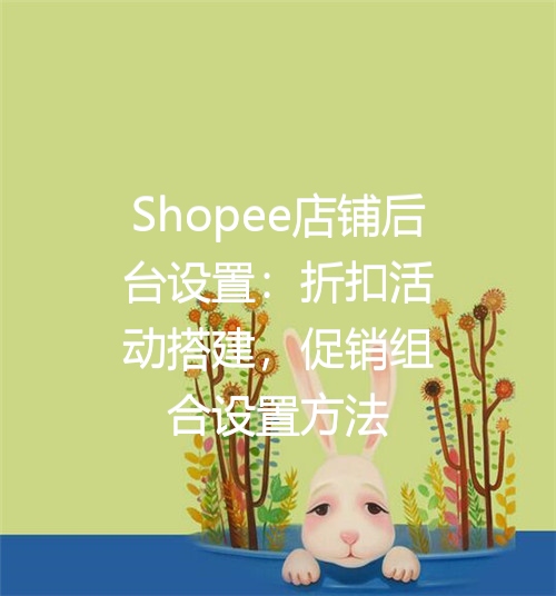 Shopee店铺后台设置：折扣活动搭建，促销组合设置方法