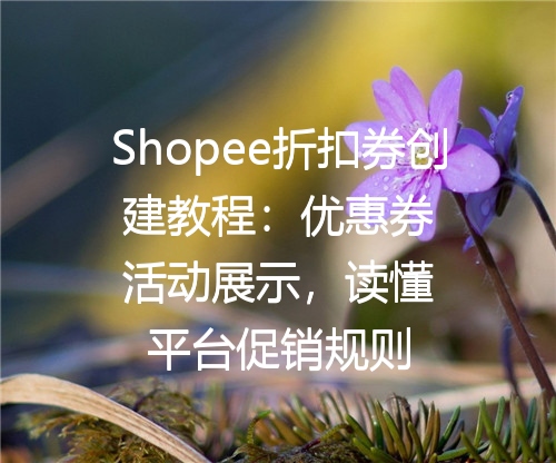 Shopee折扣券创建教程：优惠券活动展示，读懂平台促销规则