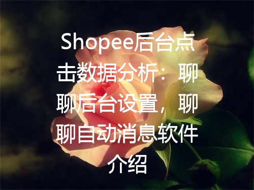Shopee后台点击数据分析：聊聊后台设置，聊聊自动消息软件介绍