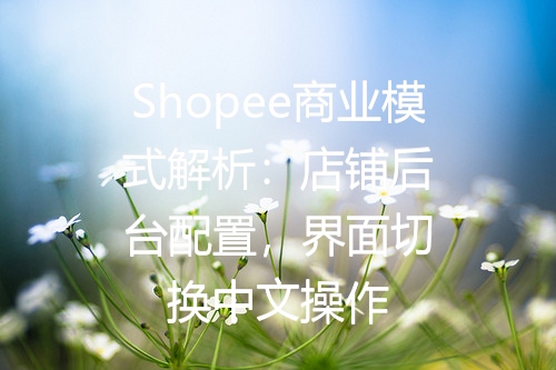 Shopee商业模式解析：店铺后台配置，界面切换中文操作