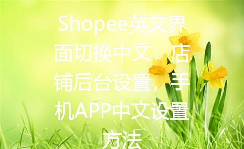 Shopee英文界面切换中文：店铺后台设置，手机APP中文设置方法