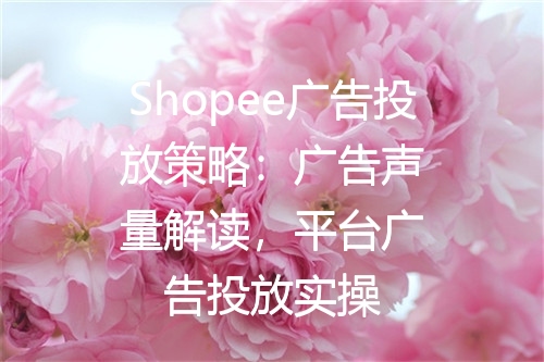 Shopee广告投放策略：广告声量解读，平台广告投放实操