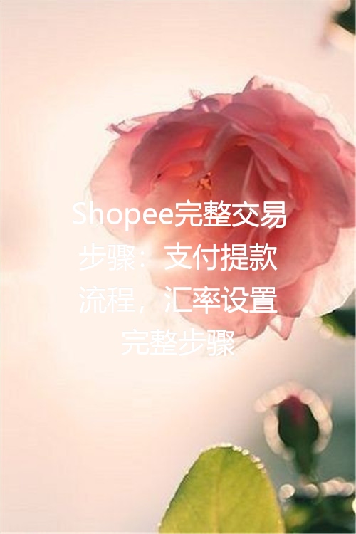 Shopee完整交易步骤：支付提款流程，汇率设置完整步骤