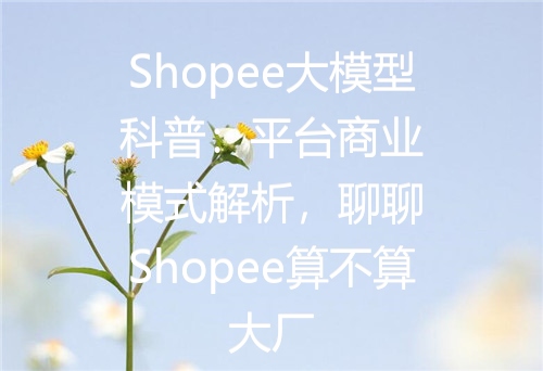 Shopee大模型科普：平台商业模式解析，聊聊Shopee算不算大厂