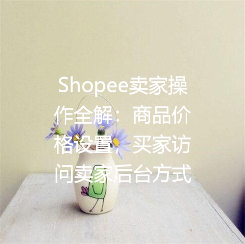 Shopee卖家操作全解：商品价格设置，买家访问卖家后台方式