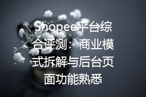 Shopee平台综合评测：商业模式拆解与后台页面功能熟悉