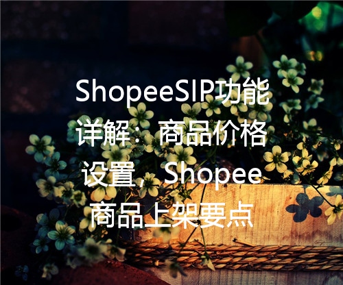 ShopeeSIP功能详解：商品价格设置，Shopee商品上架要点