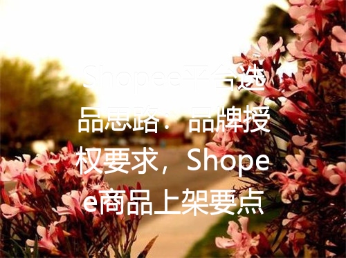 Shopee平台选品思路：品牌授权要求，Shopee商品上架要点