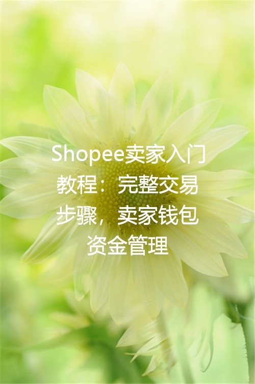 Shopee卖家入门教程：完整交易步骤，卖家钱包资金管理