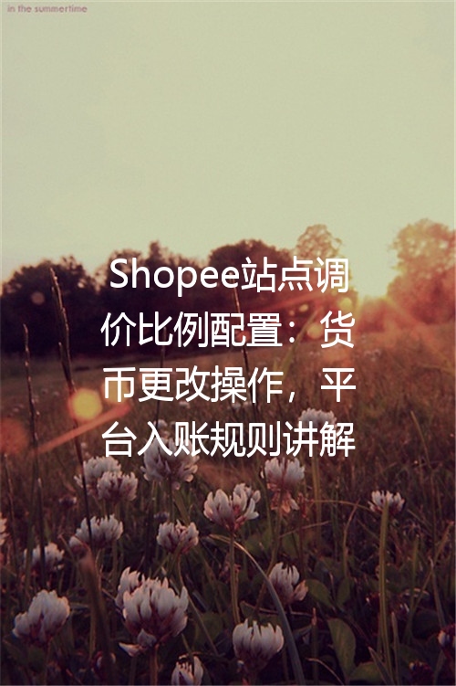 Shopee站点调价比例配置：货币更改操作，平台入账规则讲解