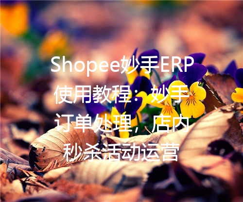 Shopee妙手ERP使用教程：妙手订单处理，店内秒杀活动运营