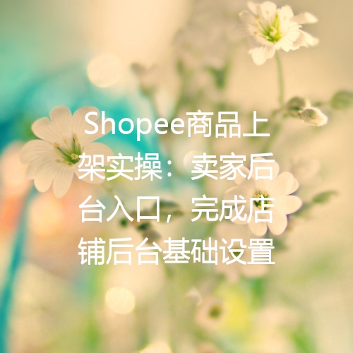 Shopee商品上架实操：卖家后台入口，完成店铺后台基础设置