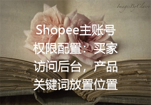Shopee主账号权限配置：买家访问后台，产品关键词放置位置