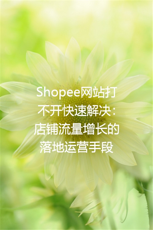Shopee网站打不开快速解决：店铺流量增长的落地运营手段