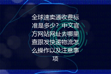 全球速卖通收费标准是多少？中文官方网站网址去哪里查跟发快递物流怎么操作以及注意事项