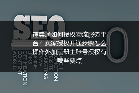 速卖通如何授权物流服务平台？卖家授权开通步骤怎么操作外加注册主账号授权有哪些要点