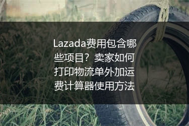 Lazada费用包含哪些项目？卖家如何打印物流单外加运费计算器使用方法