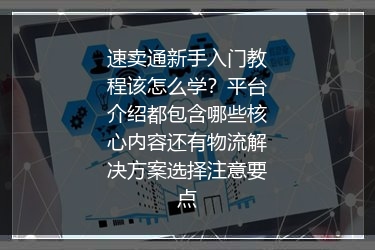 速卖通新手入门教程该怎么学？平台介绍都包含哪些核心内容还有物流解决方案选择注意要点