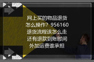 网上买的物品退货怎么操作？956160退货流程该怎么走还有退款到账时间外加运费谁承担