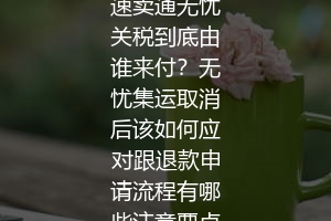 速卖通无忧关税到底由谁来付？无忧集运取消后该如何应对跟退款申请流程有哪些注意要点