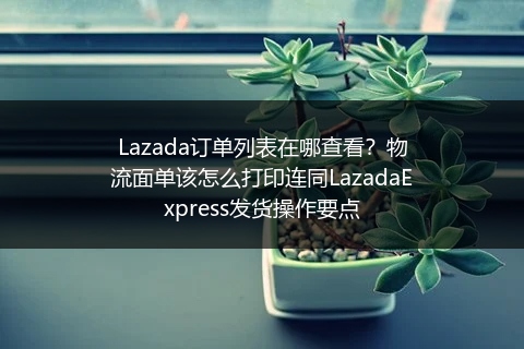 Lazada订单列表在哪查看？物流面单该怎么打印连同LazadaExpress发货操作要点