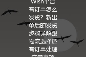 Wish平台有订单怎么发货？新出单后的发货步骤详解跟物流选择还有订单处理注意事项