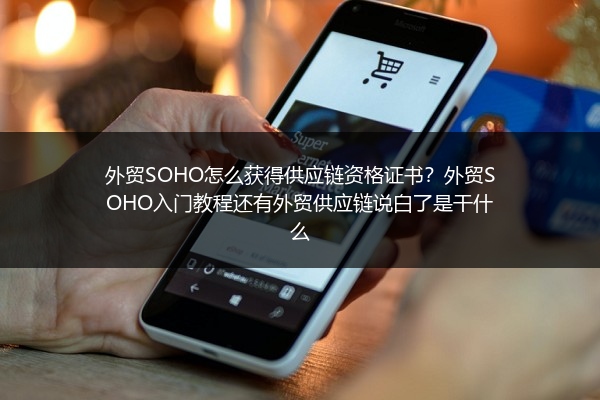 外贸SOHO怎么获得供应链资格证书？外贸SOHO入门教程还有外贸供应链说白了是干什么
