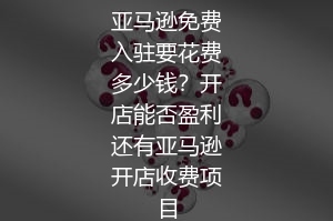亚马逊免费入驻要花费多少钱？开店能否盈利还有亚马逊开店收费项目